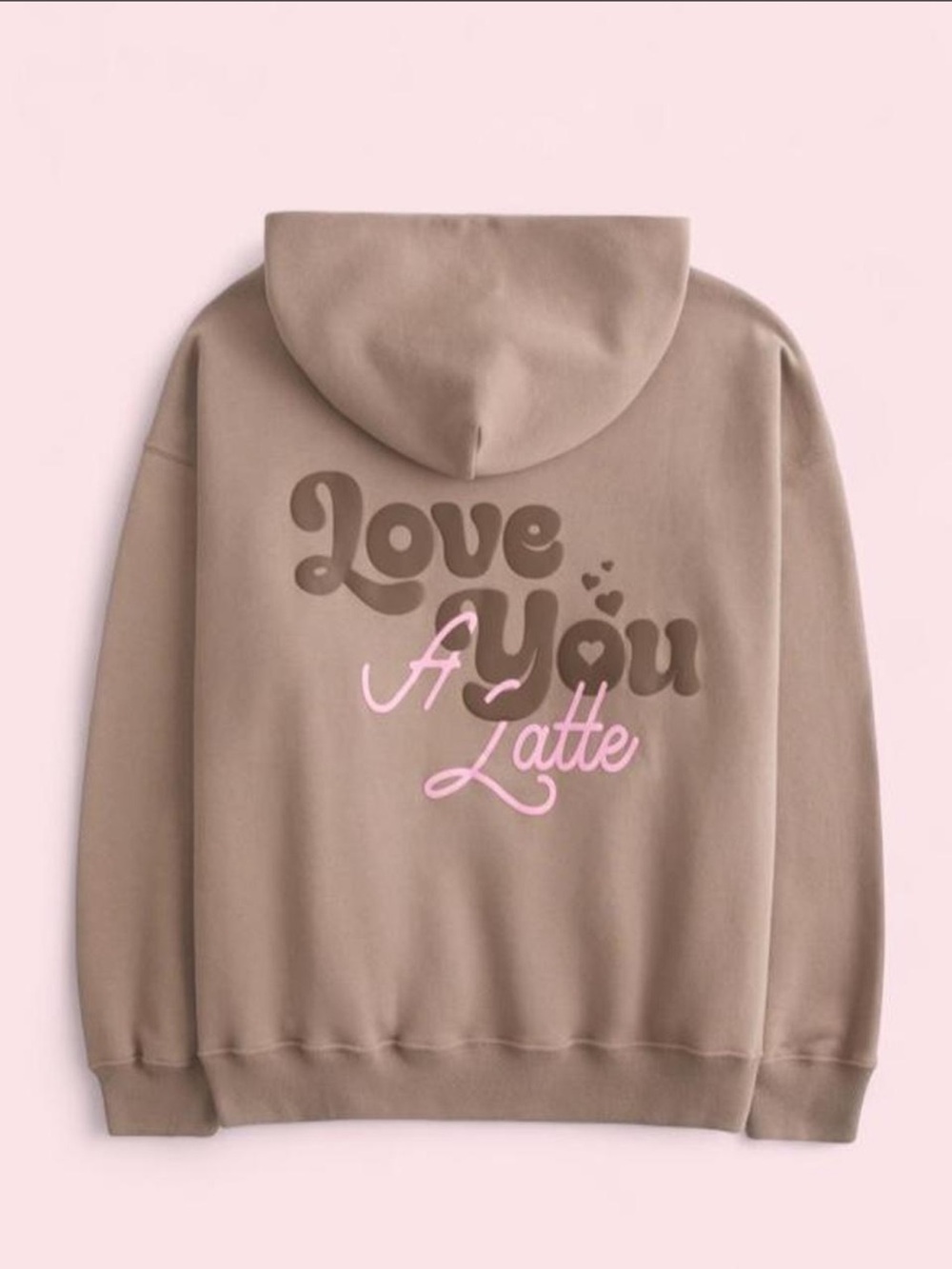Hollister Feel Good Oversized Latte Graphic Hoodie